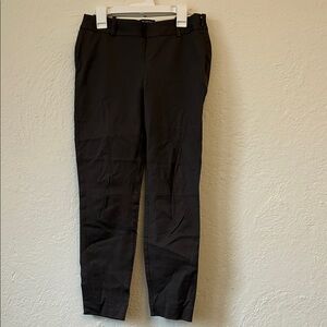 Dark Gray Straight-Leg Dress Pants